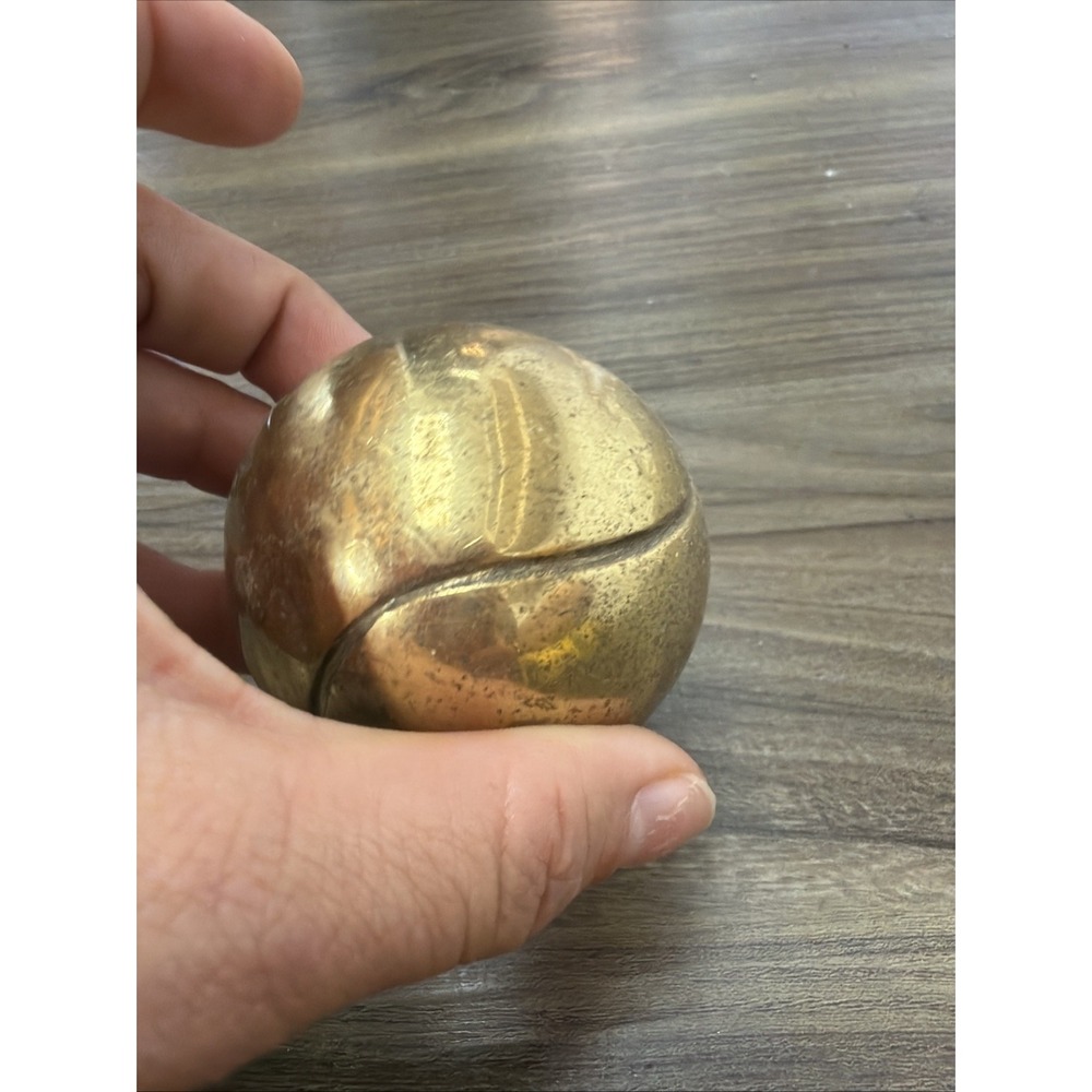 Vintage BRASS Tennis Ball Paper Weight 2.5" - Picture 4 of 4